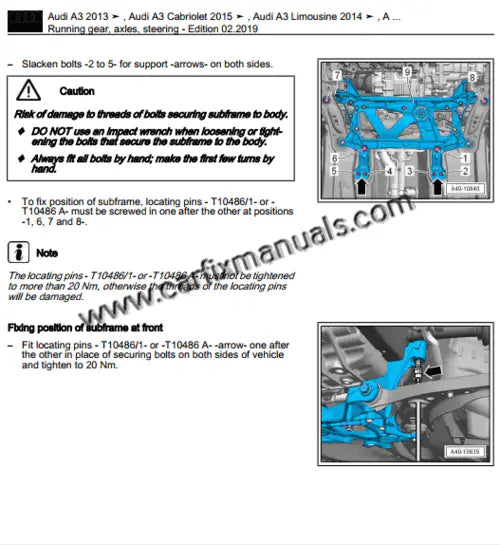 Imagen 3 - repair-manual-audi-a3-2013-2020-schematic-diagrams-pdf