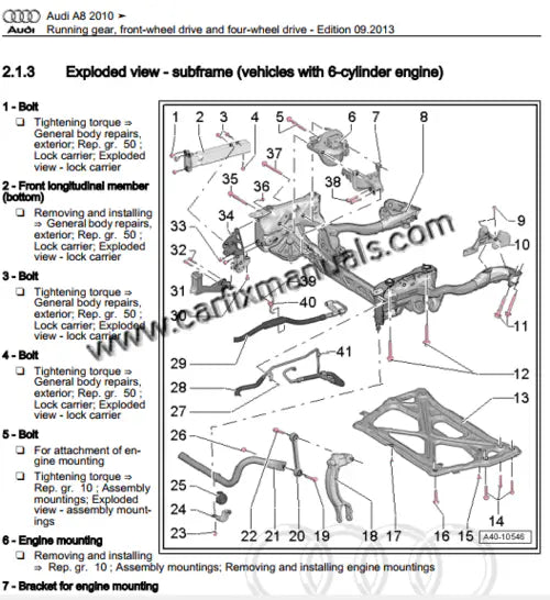Imagen 3 - workshop-manual-audi-a8-s8-2010-2017-includes-wiring-pdf