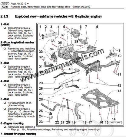 Imagen 3 - workshop-manual-audi-a8-s8-2010-2017-includes-wiring-pdf