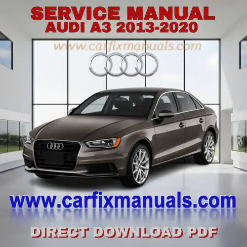 Ultimate premium compact workshop encyclopedia for the Audi A3 8V (2013-2020), containing searchable PDF format data for Sportback, Sedan, and Cabriolet body structural repairs and factory torque sequ