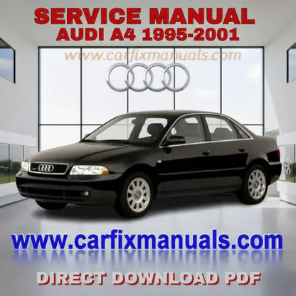 Definitive modern classic workshop encyclopedia for the Audi A4 B5 (1994-2001), containing searchable PDF format data for sedan and Avant body structural alignment, interior trim removal, and factory 
