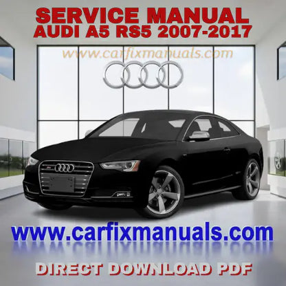 Ultimate grand tourer workshop encyclopedia for the Audi A5/S5/RS5 (2007-2017), containing searchable PDF format data for Coupe, Sportback, and Cabriolet body structural repairs and factory-authorized