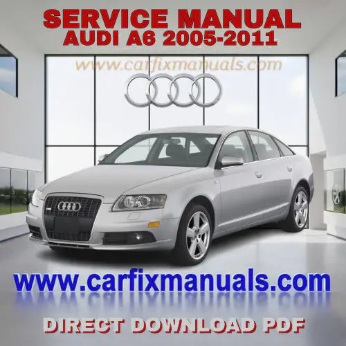 Definitive business-class workshop encyclopedia for the Audi A6 C6 (2005-2011), containing searchable PDF format data for aluminum-intensive body structural repairs, interior luxury trim removal, and 
