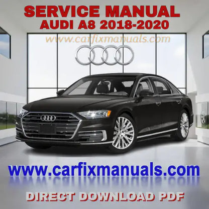 Ultimate 4N platform workshop encyclopedia for the Audi A8 D5 (2018-2020), containing searchable PDF format data for aluminum space frame (ASF) repairs, interior luxury trim removal, and factory torqu