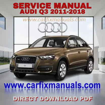 Ultimate premium compact SUV workshop encyclopedia for the Audi Q3 8U (2011-2018), containing searchable PDF format data for body structural repairs, interior cabin electronics, and factory-authorized