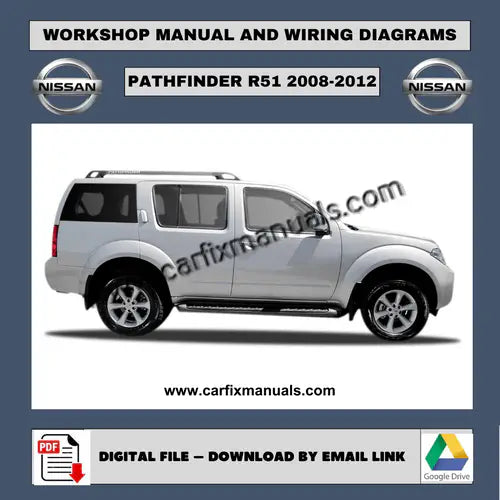 Ultimate third-generation SUV workshop encyclopedia for the Nissan Pathfinder R51 (2008-2012), containing searchable PDF format data for body structural alignment, HVAC climate logic, and factory-auth