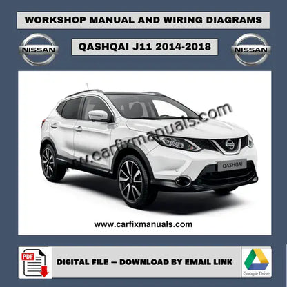 Master factory workshop suite for the Nissan Qashqai J11 (2014-2018), containing 1,500+ pages of structural body repair, climate control cycles, and advanced vehicle diagnostics in a versatile PDF for