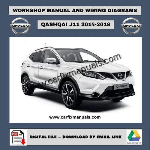 Master factory workshop suite for the Nissan Qashqai J11 (2014-2018), containing 1,500+ pages of structural body repair, climate control cycles, and advanced vehicle diagnostics in a versatile PDF for