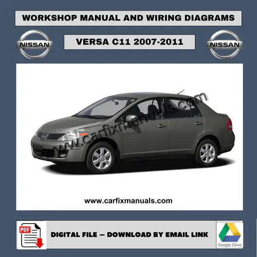 Complete factory workshop suite for the first-generation Nissan Versa (2007-2011), providing a unified digital reference for global B-Platform mechanical and electrical systems. High-resolution electr