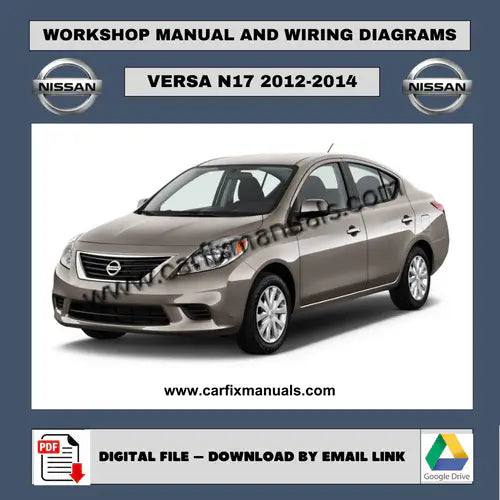Comprehensive 1,200-page workshop suite for the 2012-2014 Nissan Versa, providing a unified digital reference for both mechanical systems and vehicle-wide electronics. High-resolution electrical circu