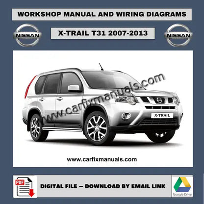 Complete factory service suite for the Nissan X-Trail (2007-2013), providing an all-in-one digital reference for routine maintenance, body repairs, and general electrical troubleshooting. Comprehensiv