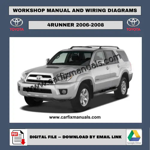 Complete dealer-level workshop encyclopedia for the Toyota 4Runner (2006-2008), integrating HVAC, body structural data, and full-vehicle troubleshooting into a smart, searchable HTML format. Professio