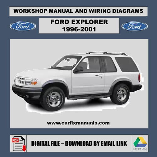 Massive SUV workshop encyclopedia for the Ford Explorer (1996-2001), integrating body structural data, interior trim removal, and searchable PDF format diagnostic protocols for restoration projects. H