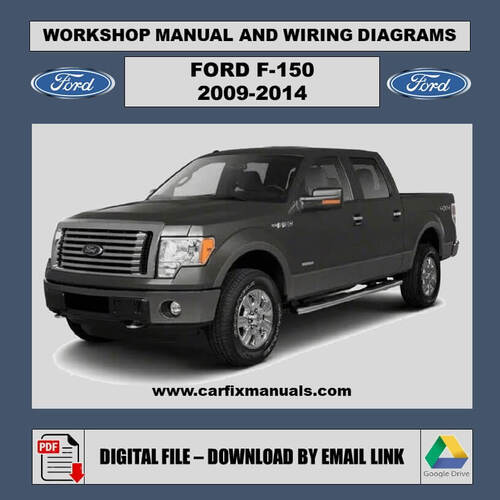Master-tier P415 platform workshop library for the 2009-2014 Ford F-150, containing structural body repair data for SuperCrew/SuperCab models and total vehicle diagnostic protocols in a massive PDF fo