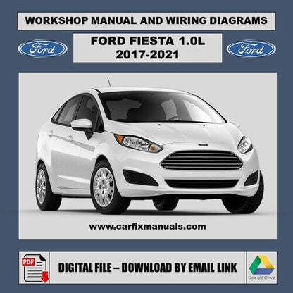 Comprehensive 2,500-page hatchback workshop library for the Ford Fiesta Mk7 (2017-2020), integrating body structural repair data, climate control cycles, and searchable PDF format diagnostic protocols