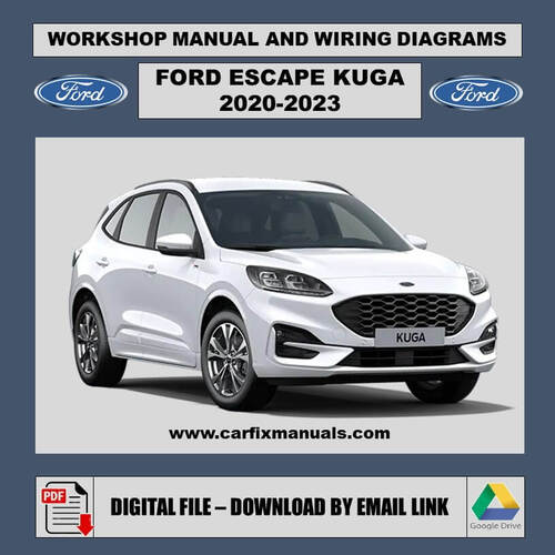 Digital preview of the massive 15,000-page Ford Escape and Kuga factory repair library, containing exhaustive step-by-step instructions for every nut and bolt on the global platform. Specialized techn