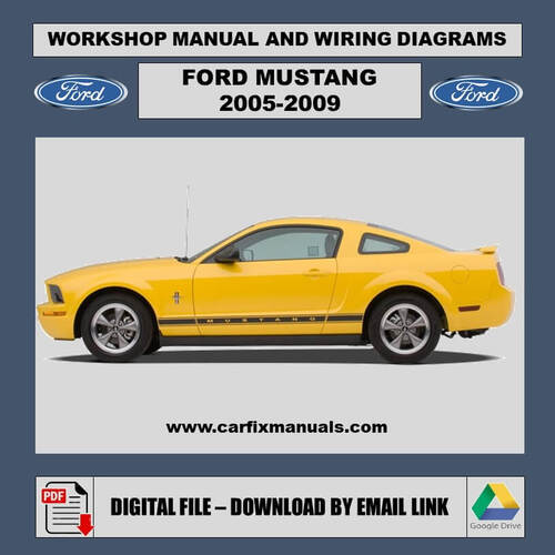 Ultimate workshop encyclopedia for the 2005-2009 Ford Mustang, containing searchable PDF format data for body structural alignment, interior trim removal, and factory-authorized torque sequences. Prof